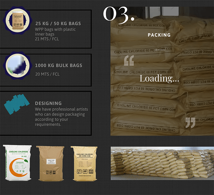 bulk packing and pallet loading for feed additives