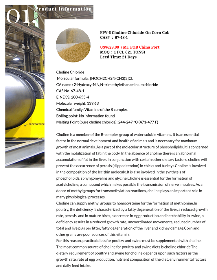 Choline Chloride Wholesale product information for compliance and labeling